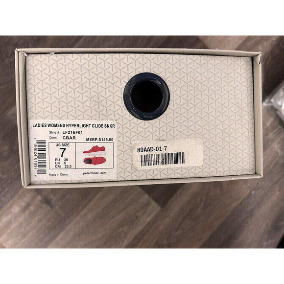 Peter Millar Ladies Hyperlight Glide Sneakers - Red size 7 - Picture 6 of 13